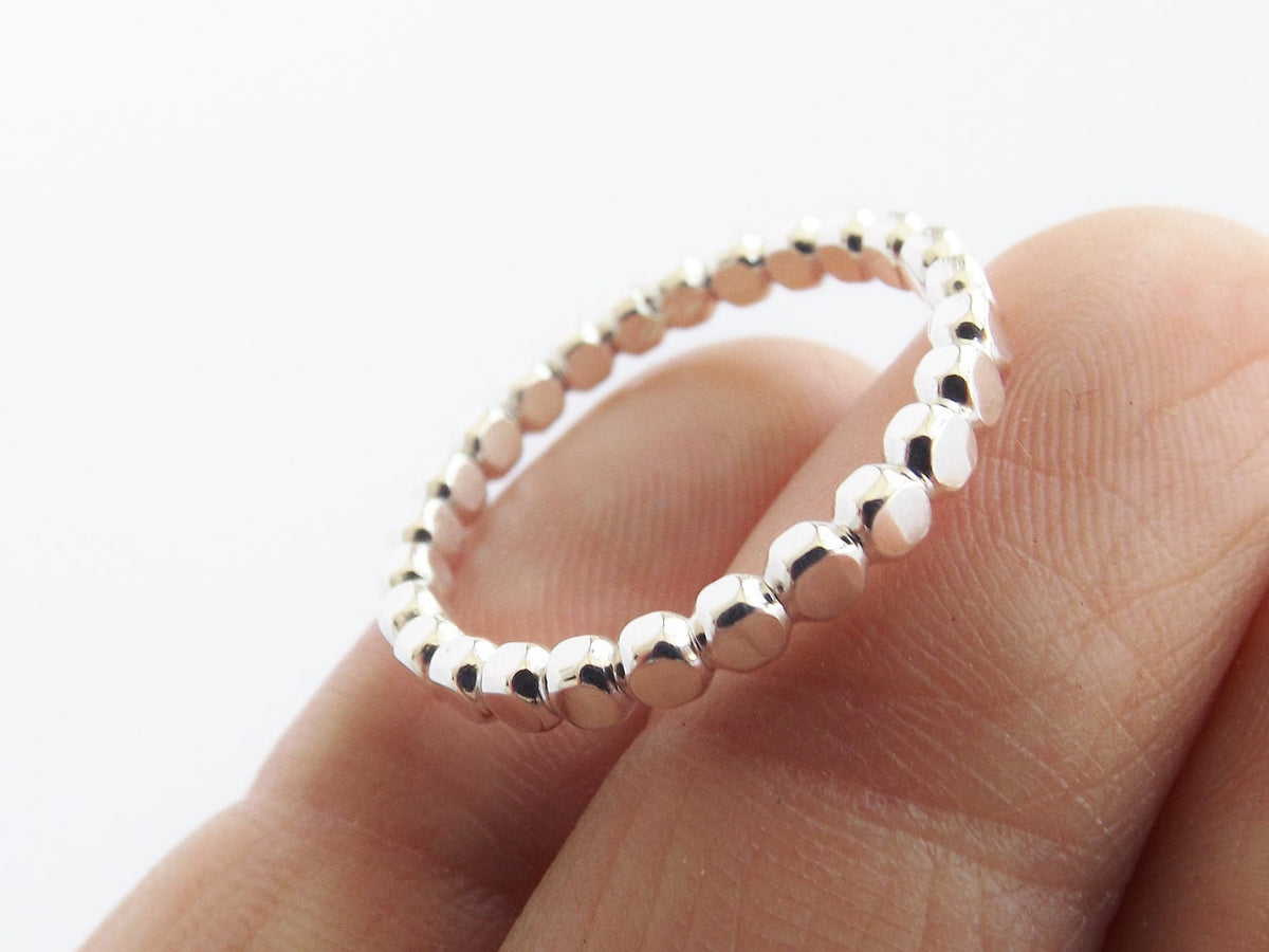 Thick Modern Design Thumb Ring,Sterling Drop Bead Thumb Ring,Stacking Ring,Modern Boho Rng,Drop Ring,Super Thick Beaded Ring,Statement