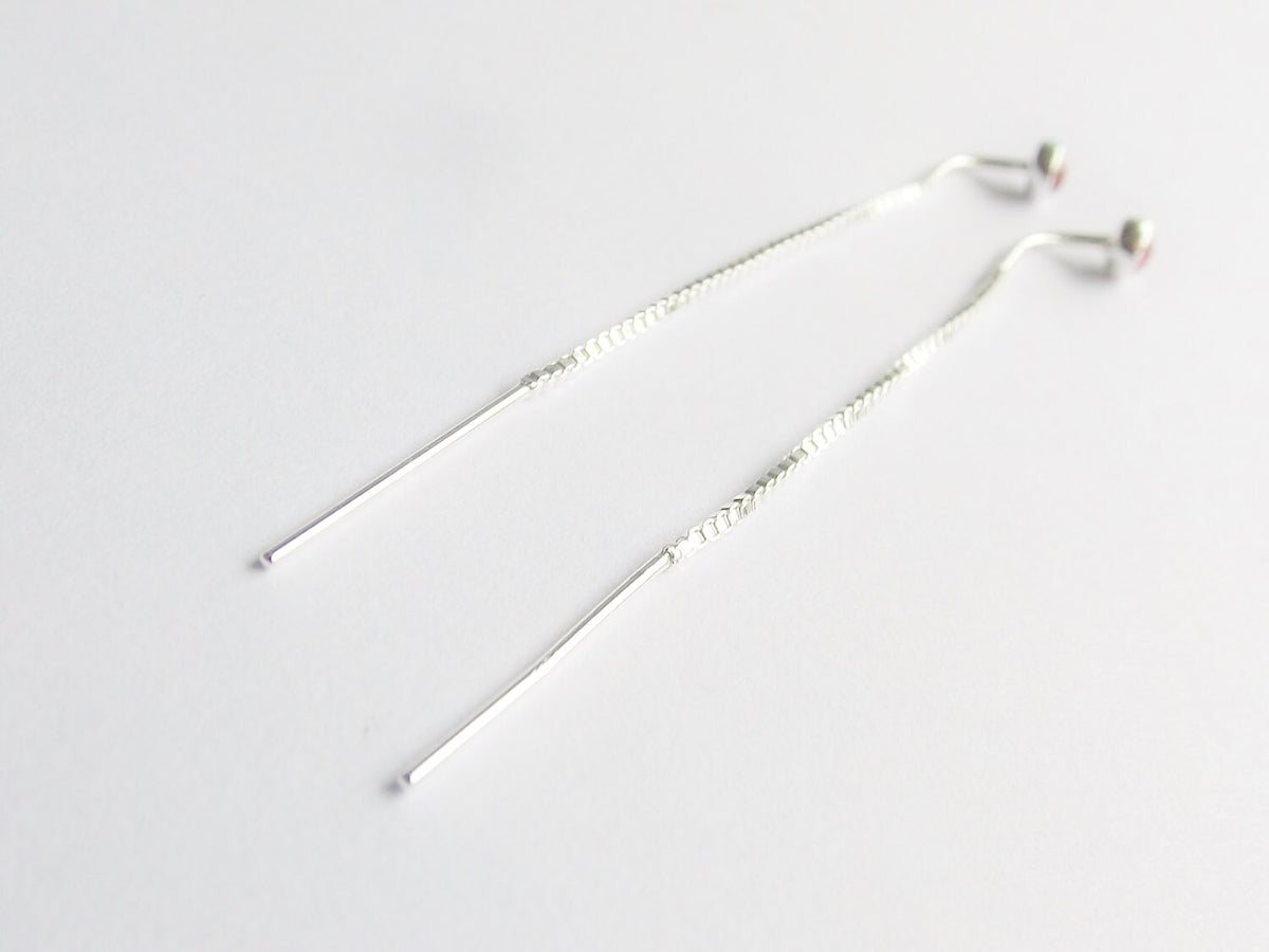 Chain Earrings,Threader Earrings,Delicate Chain Earrings,Minimalist,Edgy Jewelry,Tourmaline Earrings,PinkThreader Earrings,Chain,Gemstone